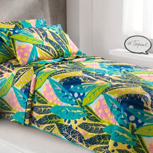 Quilted Bedspread Tropical Quilted Bedspread