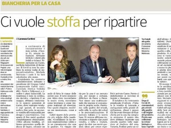 Gabel Group on Corriere Design Gabel Group on Corriere Design