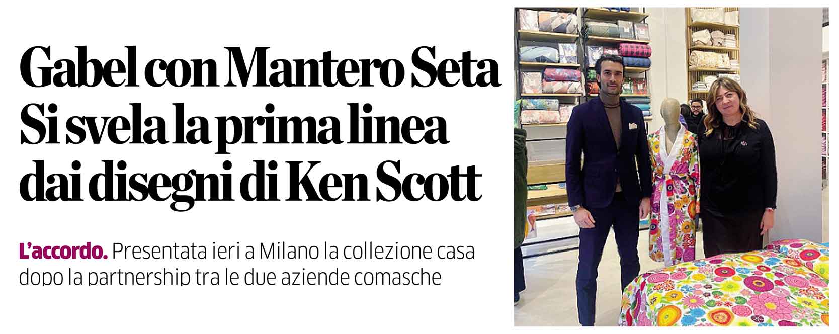 Gabel svela la linea di biancheria per la casa nata dai disegni di Ken Scott Gabel svela la linea di biancheria per la casa nata dai disegni di Ken Scott